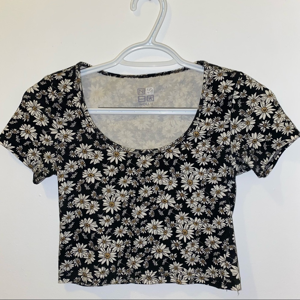 Flower Print Crop Top Size S